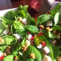 ENSALADA DE ESPINACAS , GRANADA Y PERA