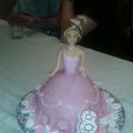 Tarta princesa con fondant de nubes!!!!!!!!!!