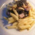 Macarrones con setas de cardo y nata