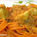 Tagliatelle rosso con salsa de vieiras al[...]
