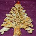 Árbol de Navidad hecho con hojaldre