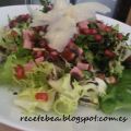Ensalada de parmesano, pavo y granada
