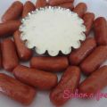Salchichas cocktail con dip de miel y mostaza