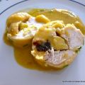 ROLLOS DE POLLO CON MANZANA Y CIRUELAS