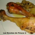 Jamoncitos de pollo asados al ajillo