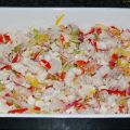 CEVICHE DE MERLUZA Y GAMBAS