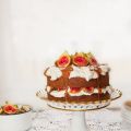 Torta de crema de caramelo e higos