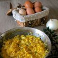 REVUELTO DE BACALAO Y CEBOLLA CARAMELIZADA