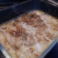 Filetes de pollo en salsa de cebolla y nata