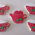 ♥ Galletas decoradas juego de té navideño