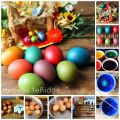 Huevos teñidos de colores
