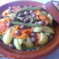 Tajin de carne de ternera y verdura.