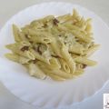 Pasta con boletus y queso azul