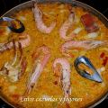 Paella de pescados y mariscos