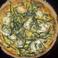 Quiché de espárragos y queso de cabra