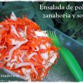 ENSALADA POLLO CON SOJA Y ZANAHORIAS