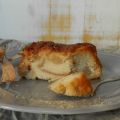Budín de pan con peras y jengibre