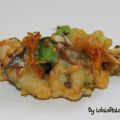 BROCHETAS EN TEMPURA DE BOQUERÓN Y VERDURA