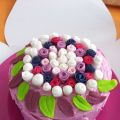tarta con rosas de fondant
