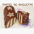 Pastel de chocolate y galletas