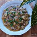 Champiñones en salsa de vino blanco