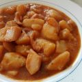 Patatas con sepia y calamar