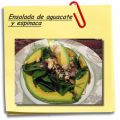 Ensalada de aguacate y espinaca