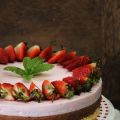Tarta mousse de chocolate y fresas