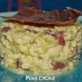 Revuelto de puerros con jamón