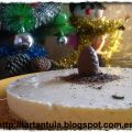 Pastel de queso y chocolate blanco