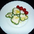 Pimientos verdes rellenos de queso