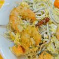 Revuelto de gambas y gulas