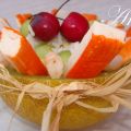 Ensalada de arroz en cestita de melón