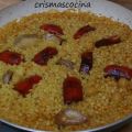 Arroz con caldo de cocido