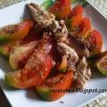 Ensalada de melva con tomate fresco.