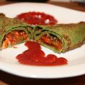 CREPS DE ESPINACAS RELLENOS DE TOMATE Y ATÚN