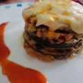 Milhojas de berenjena y carne