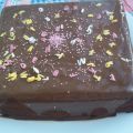 Bizcocho de miel con cobertura de chocolate