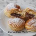 Bollitos de hojaldre rellenos de chocolate