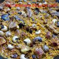 Arroz con conejo, níscalos y caracoles