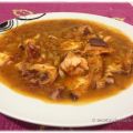 Pulpo con cebolla y tomate