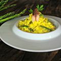 ARROZ MELOSO AL AZAFRÁN CON CABALLA Y TRIGUEROS