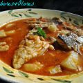 CALDERETA DE LUBINA Y GAMBAS