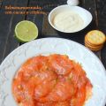SALMÓN MARINADO CON CACAO  Y CÍTRICOS.