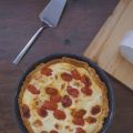 Tarta de tomates cherry asados y queso de cabra