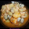 PATATAS GUISADAS CON BERBERECHOS Y PALOMETA