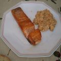 Salmón a la plancha en salsa tartara