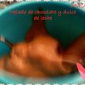 Helado de chocolate y dulce de leche