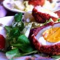 Huevos a la escocesa con salsa Brava