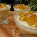 Mousse de yogurt con gelatina de té de manzana